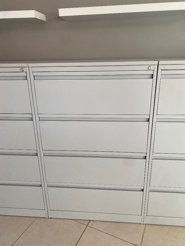 4 professionele witte archiefkasten / ladekasten, Archief en Opbergen, Ophalen, Gebruikt, Kast