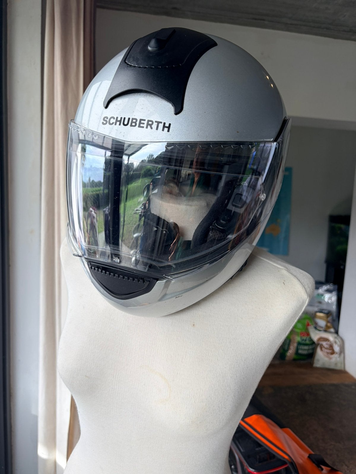 Schuberth systeemhelm C3 incl Sena 10U communicatie systeem, Motoren, Overige merken, Systeemhelm, L, Tweedehands