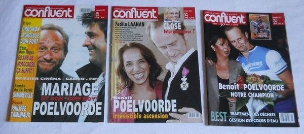 3 magazines "Confluent" consacrés à Benoît Poelvoorde, Enlèvement ou Envoi, Utilisé