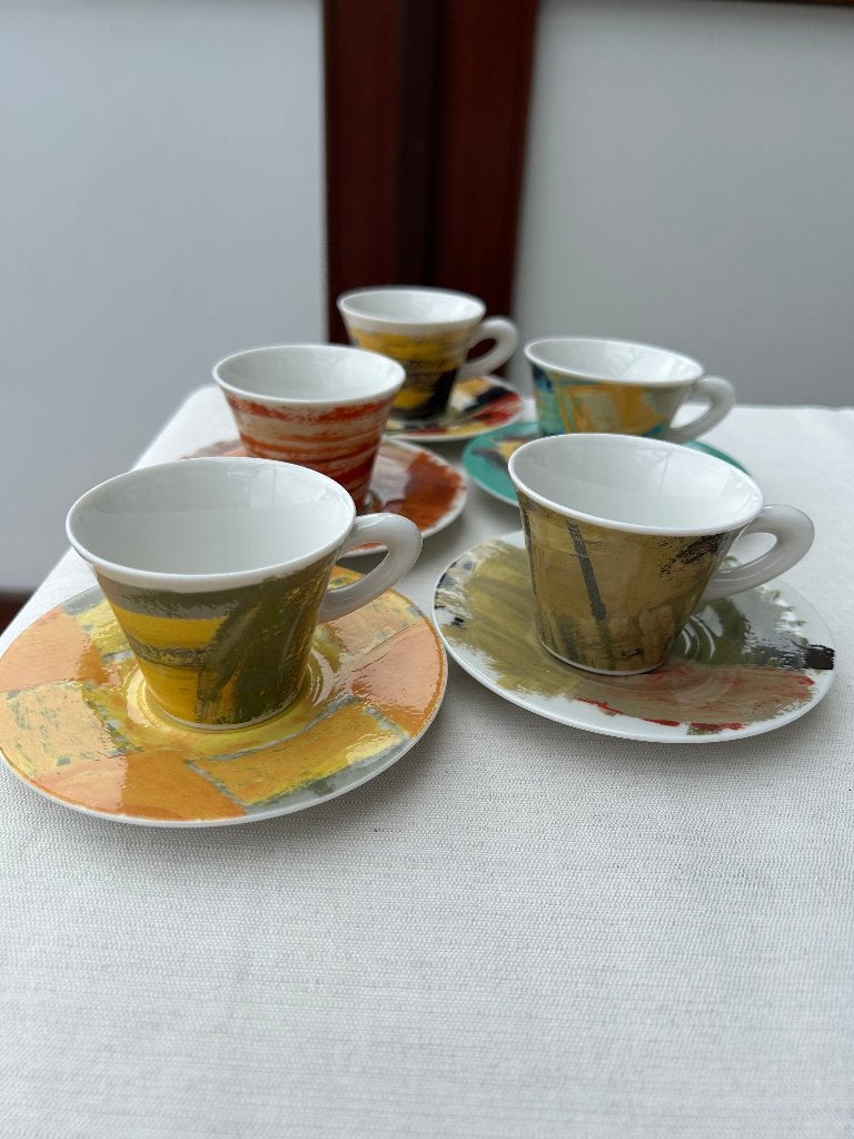 5 tasses à expresso Poi Ti Spiego Francis Ron Anderson, Neuf, Enlèvement, Autres styles, Porcelaine