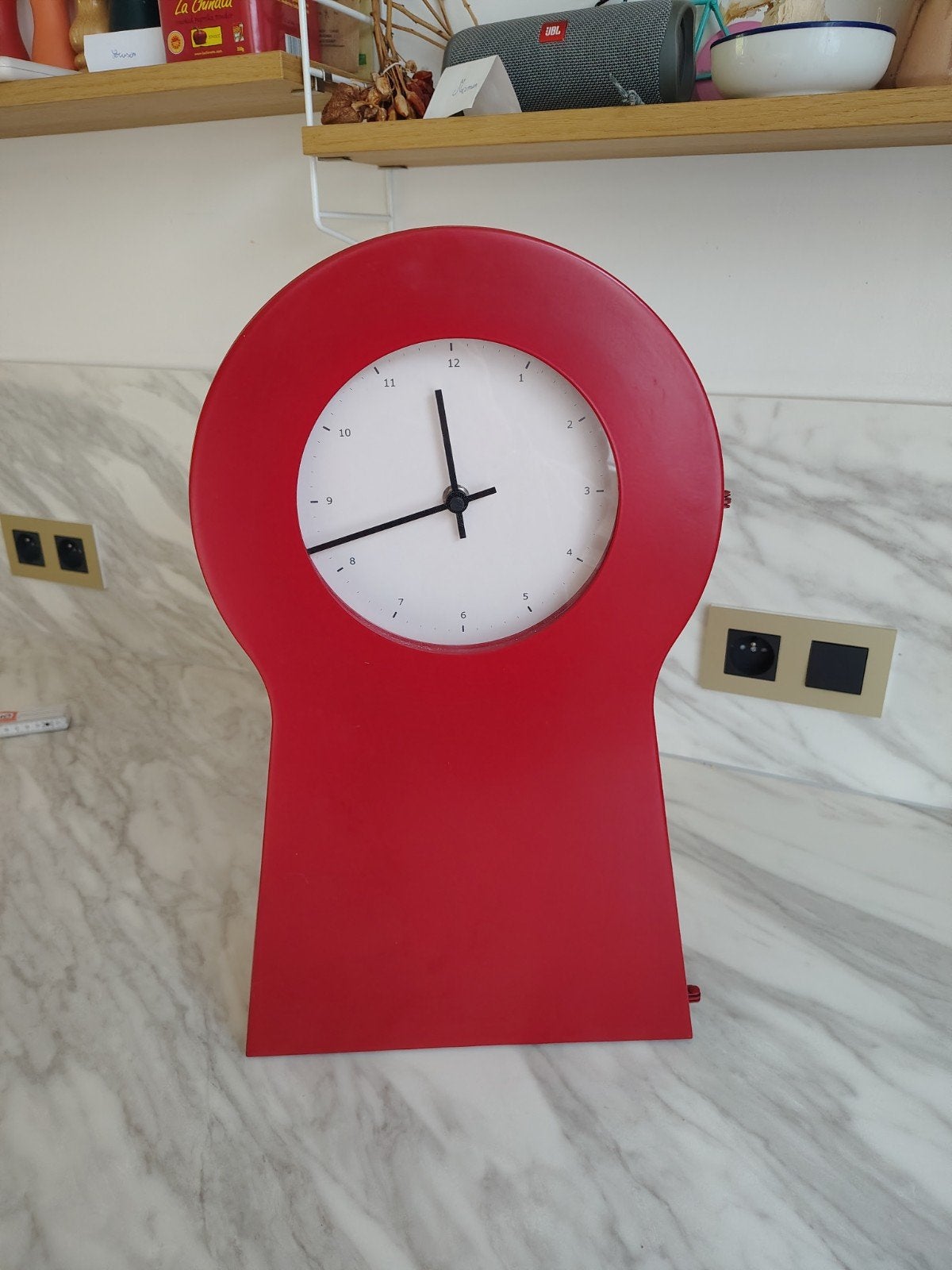 Horloge Ikea PS 1995 par Eriksson, Enlèvement, IKEA, Rouge