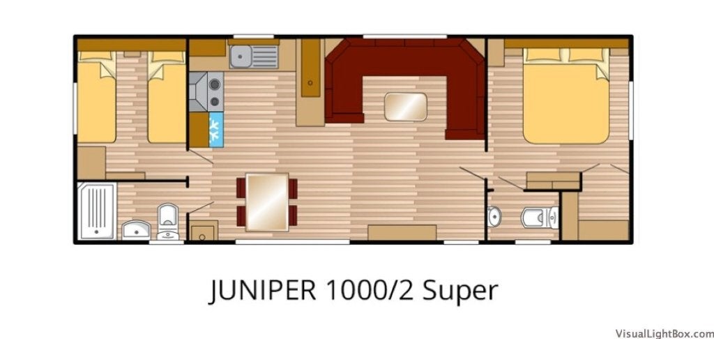 Juniper 1000 x 370 cm — 2 chambres, Caravanes & Camping, Caravanes résidentielles