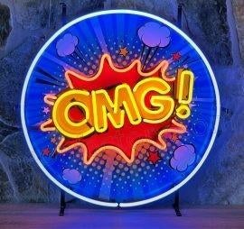 OMG LOL neon en veel andere USA decoratie neons pop art, Ophalen of Verzenden, Nieuw, Lichtbak of (neon) lamp