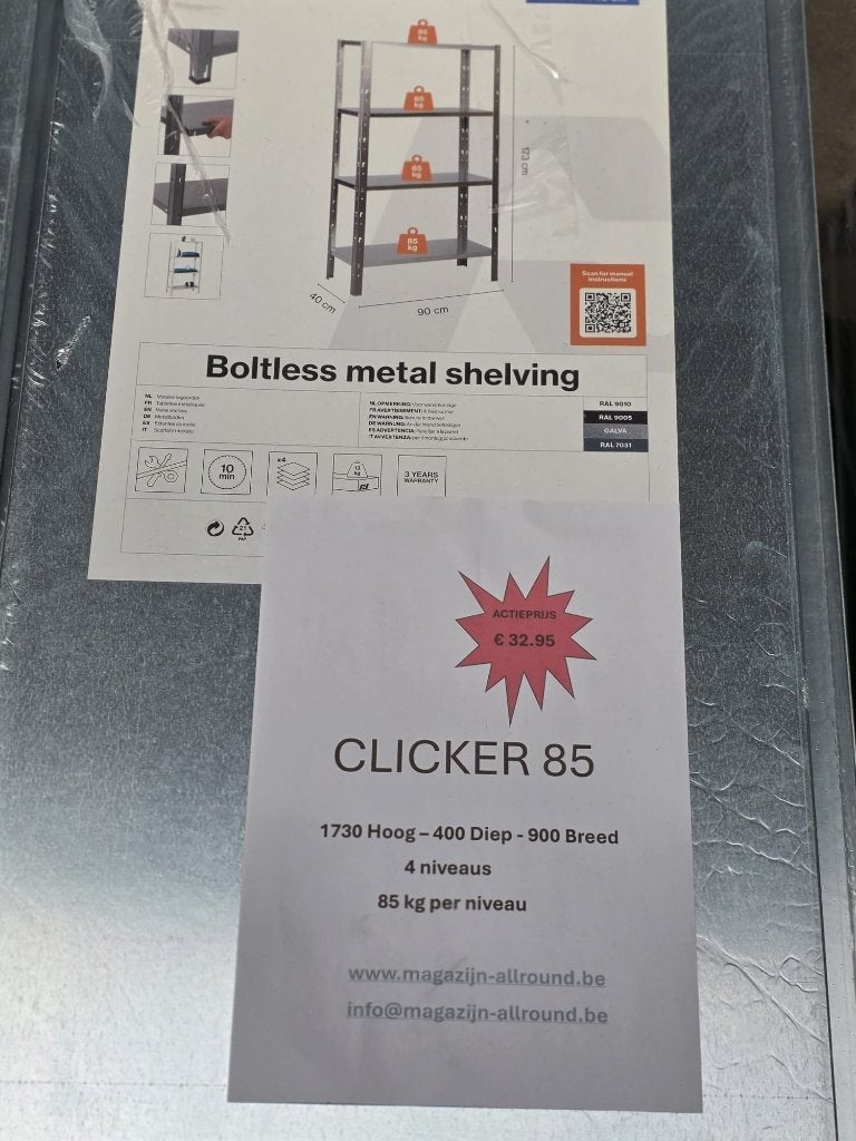 Metalen opslagrekken, Ophalen, Nieuw, 250 mm of meer, Overige typen