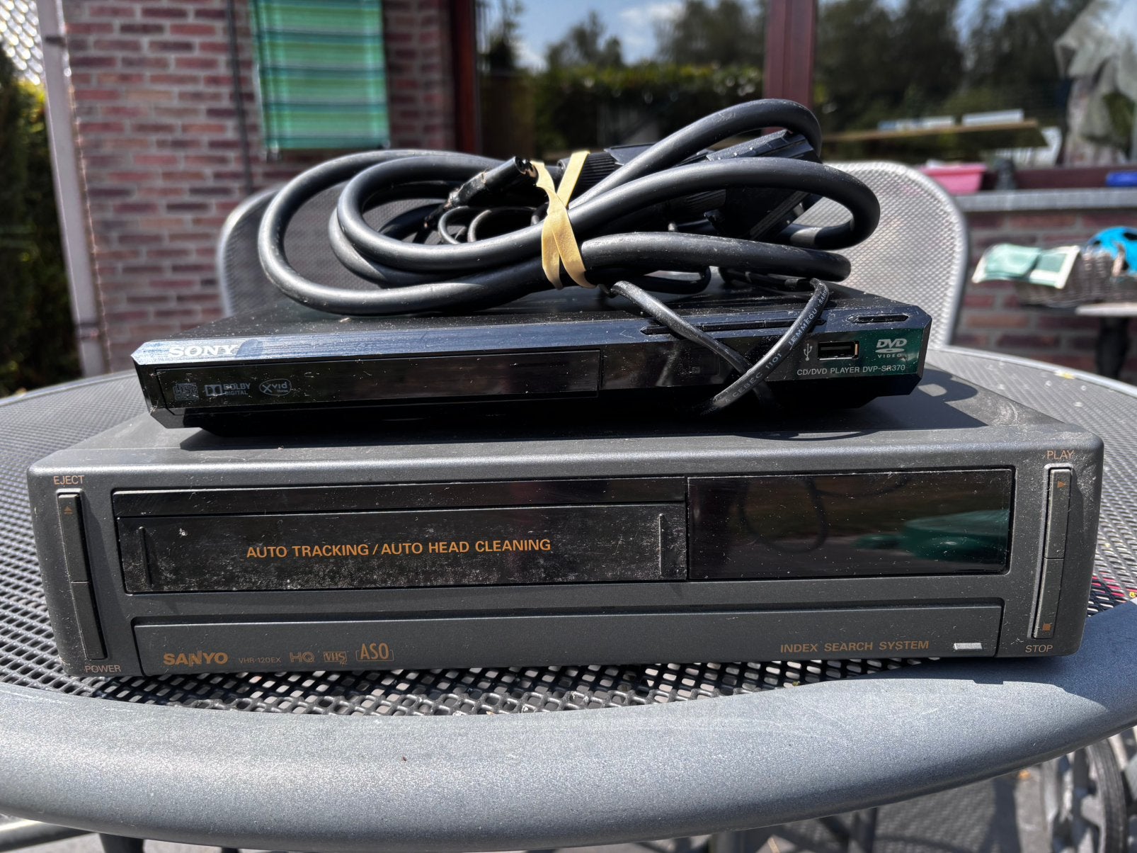 DVD en video spelere + kabels, Ophalen, Gebruikt
