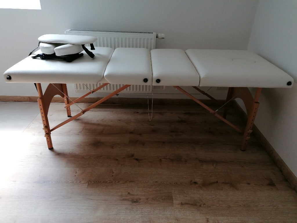 Table de massage avec housse et serviette à bande (à fixer), Enlèvement, Comme neuf, Table de massage