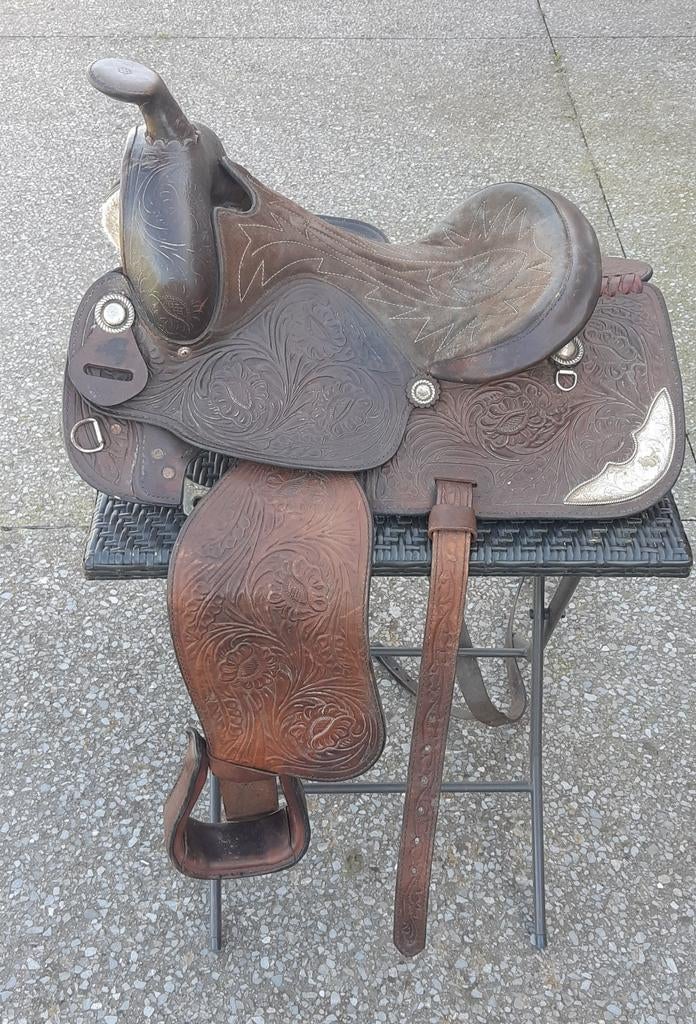 Selle western Simco 5567 cuir., Animaux & Accessoires, Chevaux & Poneys | Selles, Enlèvement ou Envoi, Utilisé, Western