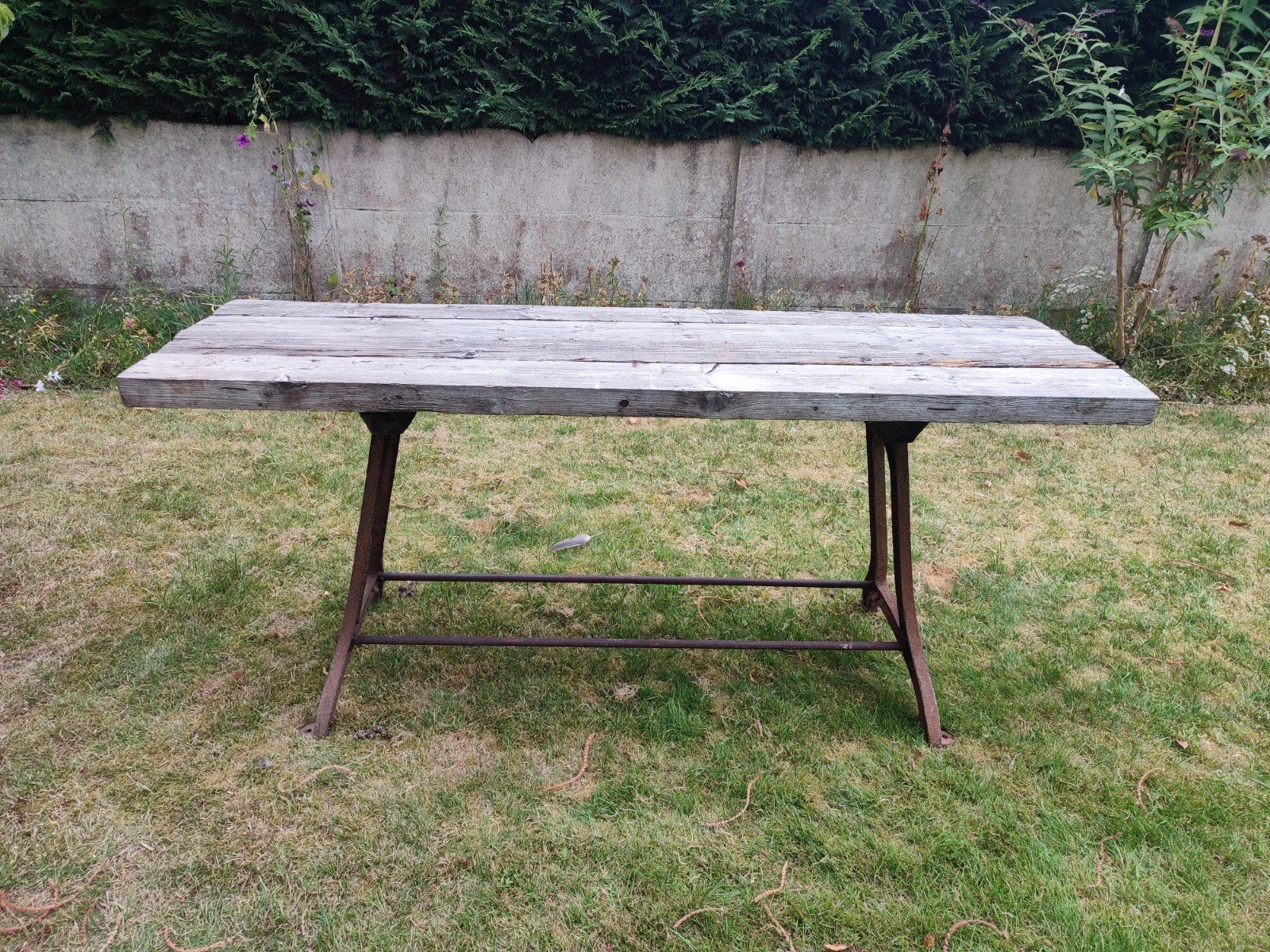 Buiten tafel terras tafel, Ophalen