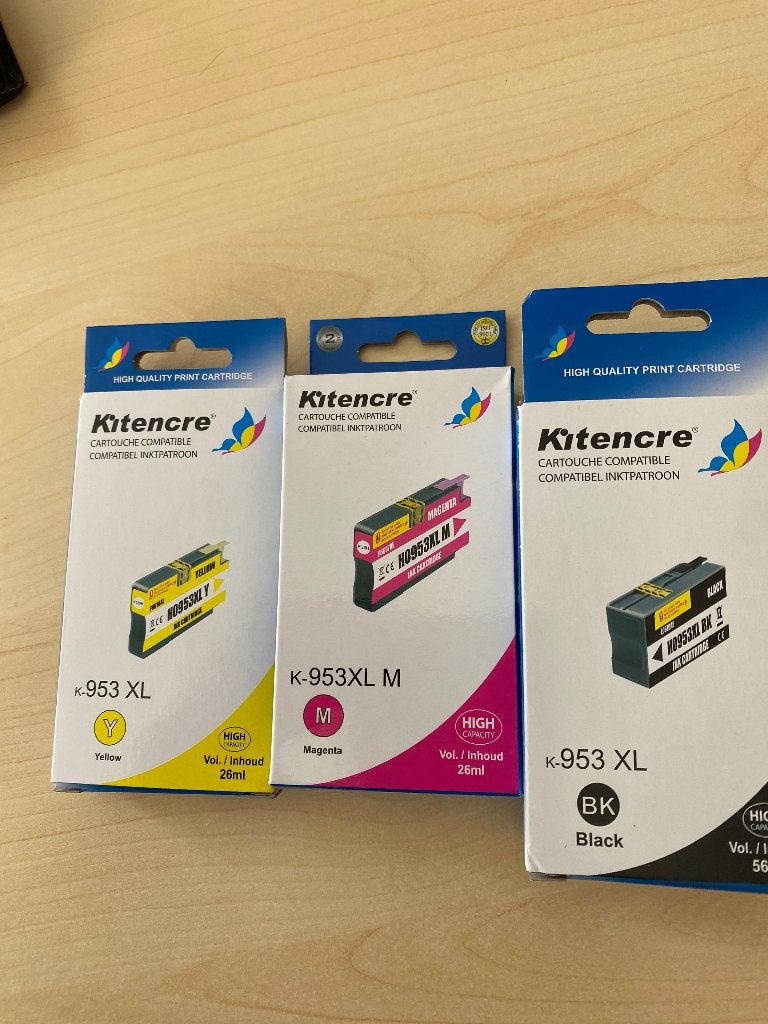 Cartouches 953XL M, Y et BK, Informatique & Logiciels, Fournitures d'imprimante, Enlèvement ou Envoi, Neuf, Cartridge, Uprint et Kitencre