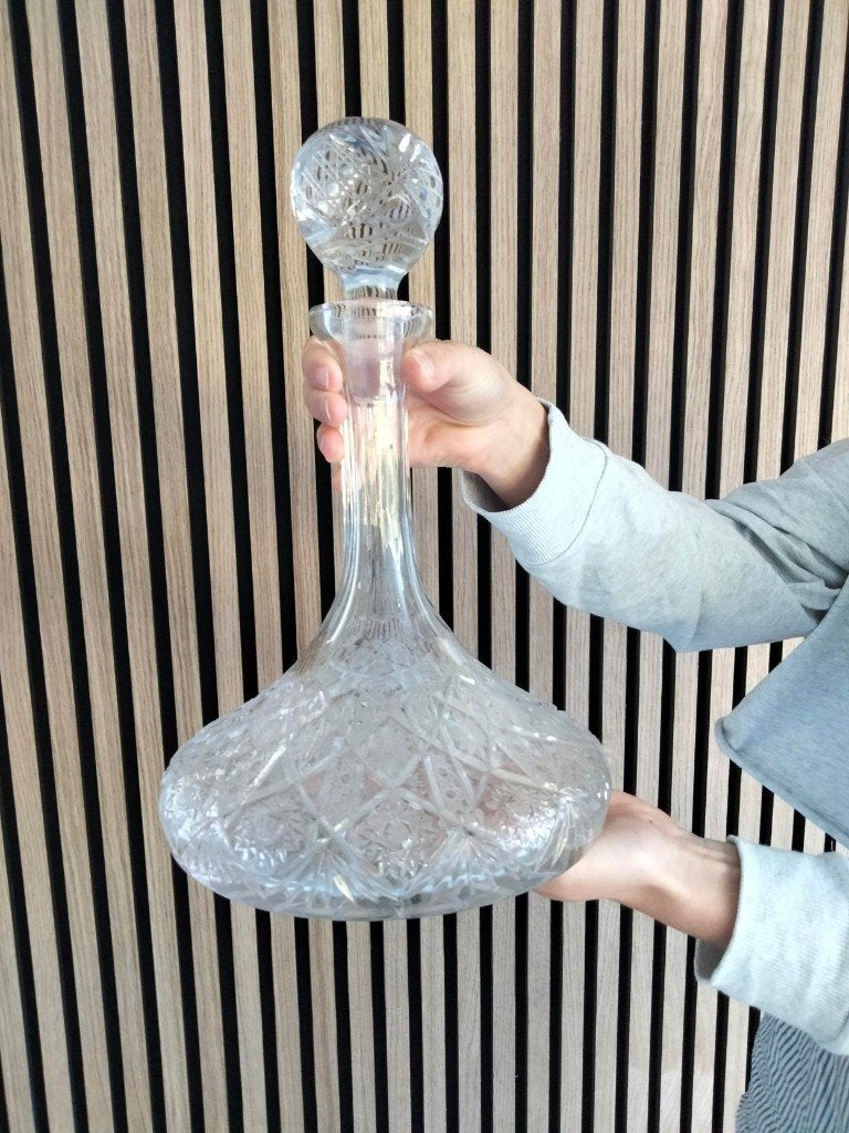 Brocante karaf geslepen glas, Enlèvement