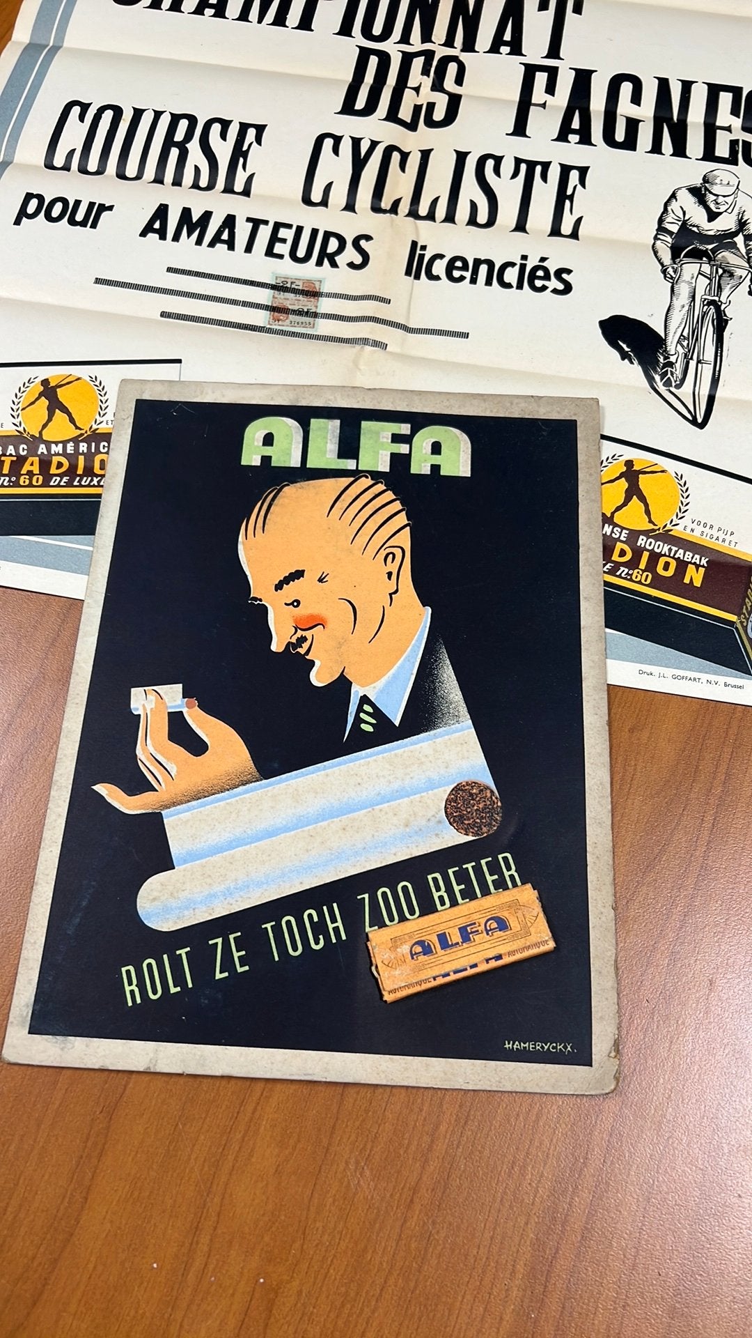 Papiers à rouler Alfa publicitaire tridimensionnels  1920, Enlèvement ou Envoi, Comme neuf