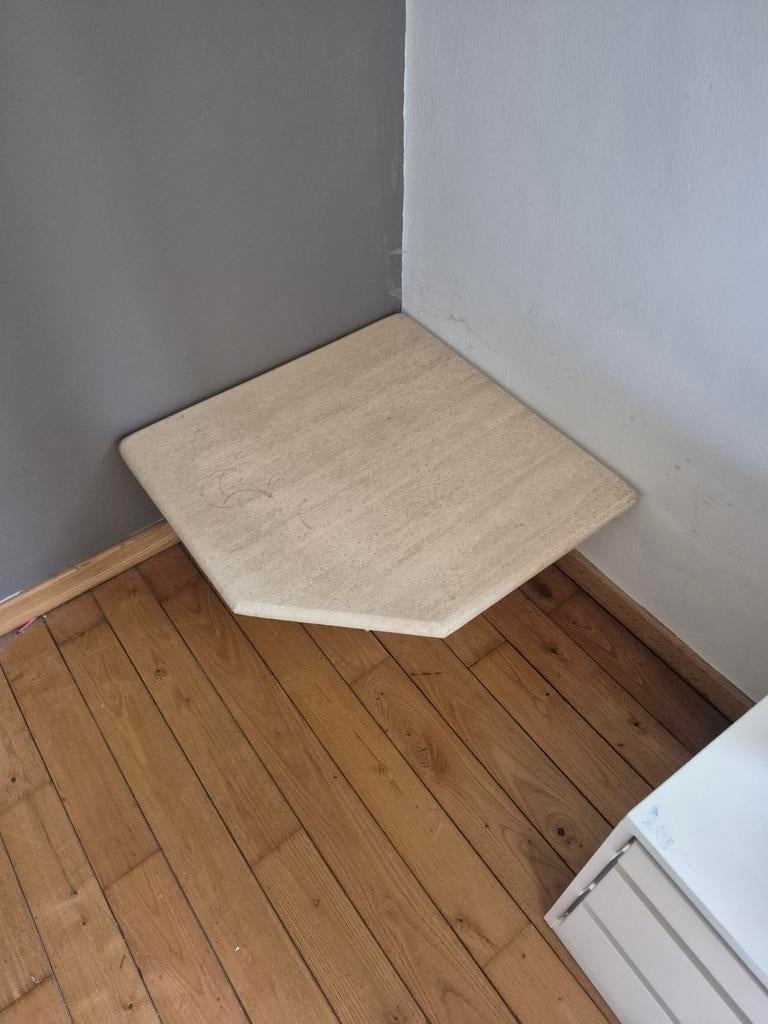2 Tables basses en marbre beige., Moderne, Enlèvement, Beige