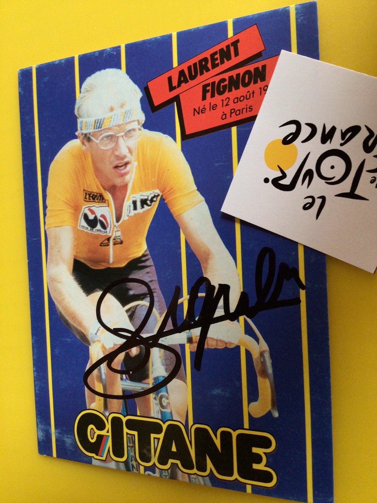 Wielerkaart 1983 tour de france  laurent fignon signe, Sports & Fitness, Cyclisme, Envoi, Comme neuf
