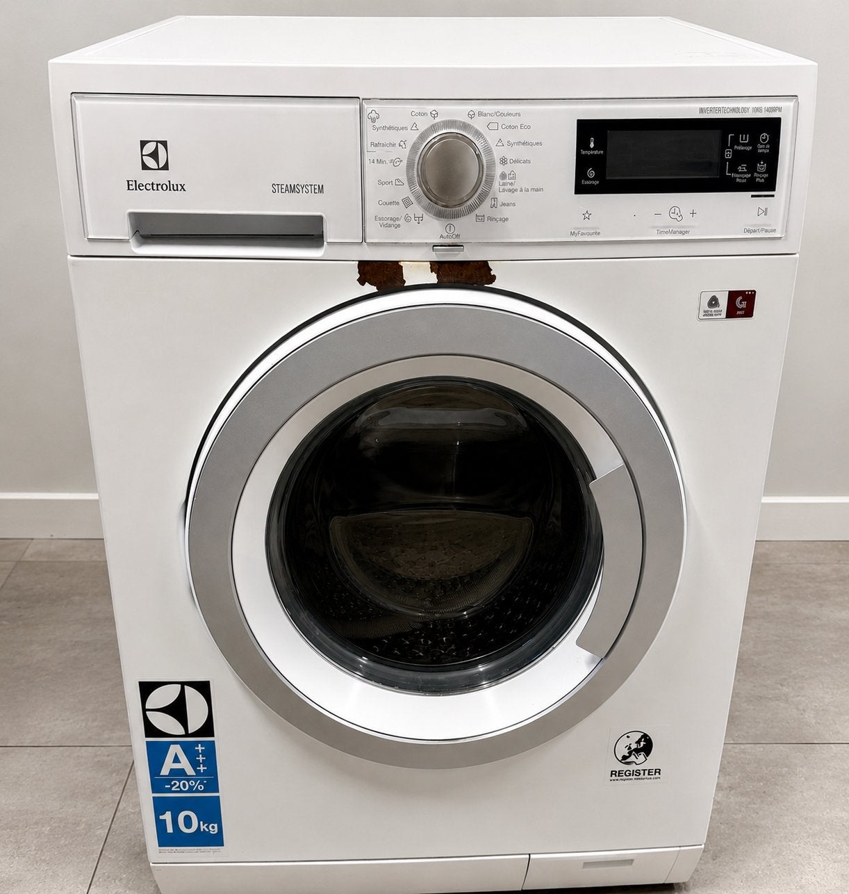 Machine à laver Electrolux 10 kg A+++ 1400 tr/min, 1200 à 1600 tours, Chargeur frontal, Enlèvement, Utilisé