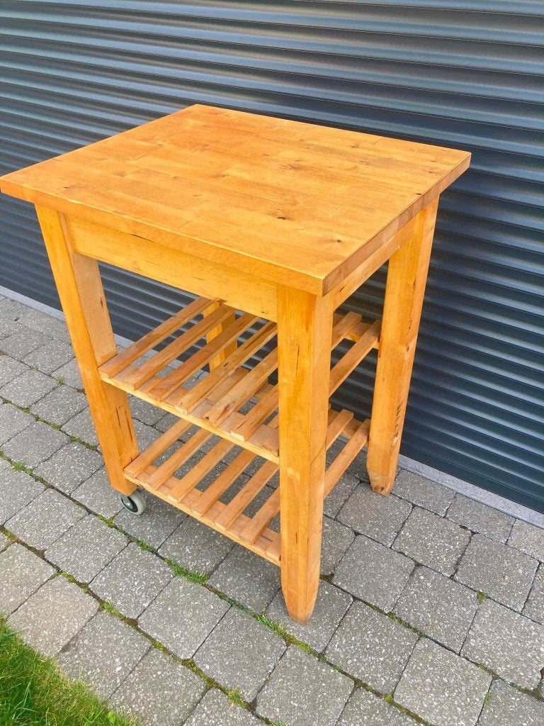 Bijzettafel, Ophalen, Rechthoekig, Hout