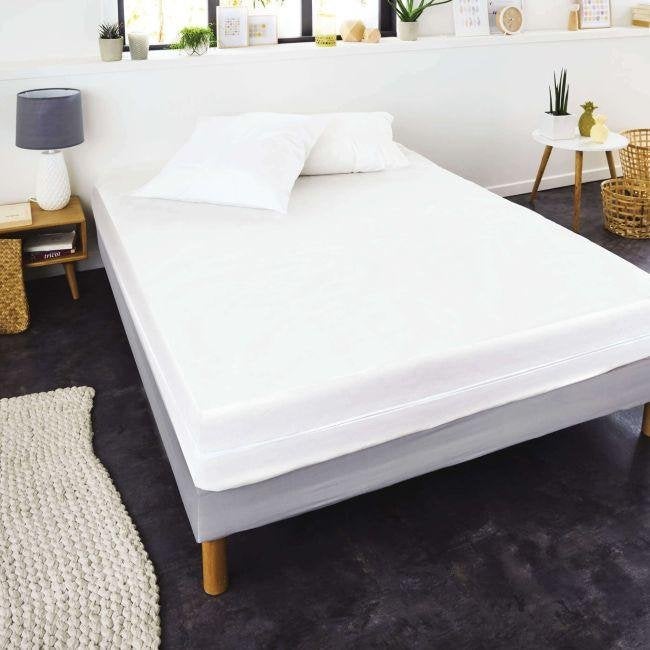 Housse de matelas anti-acariens, Maison & Meubles, Enlèvement ou Envoi, Polyester, Blanc, Protège-matelas