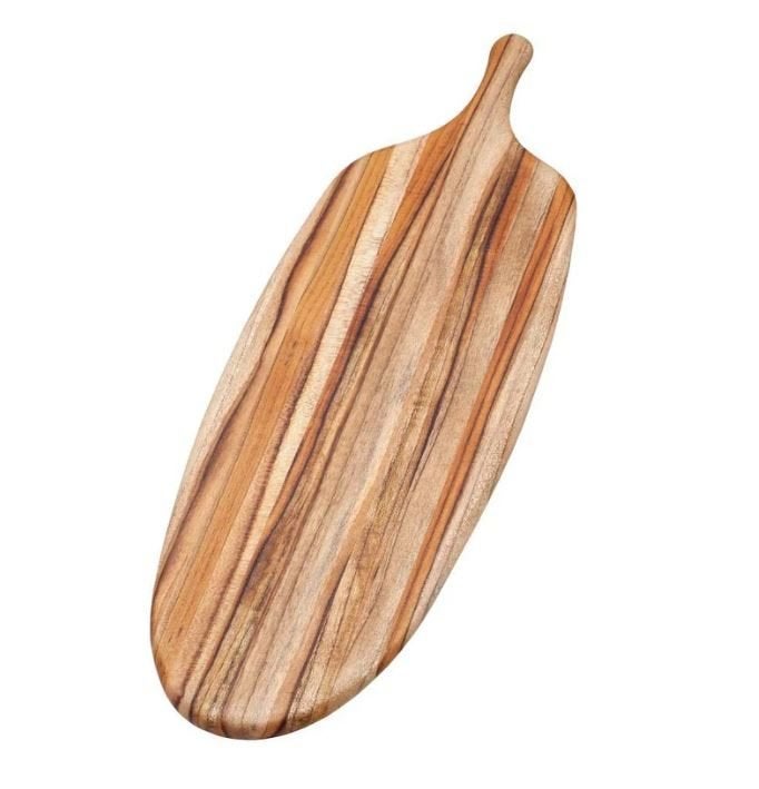 Nieuw | Teakhouten Tapas serveerplank - 67x21cm, Neuf, Enlèvement ou Envoi, Planche de service, Bois