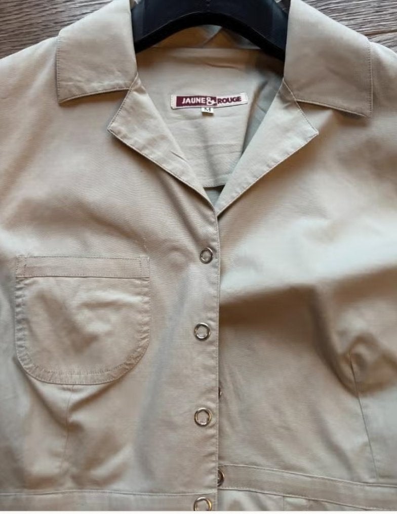 Blouse vintage maat M, Kleding | Dames, Blouses en Tunieken, Ophalen of Verzenden, Zo goed als nieuw, Maat 38/40 (M), Beige