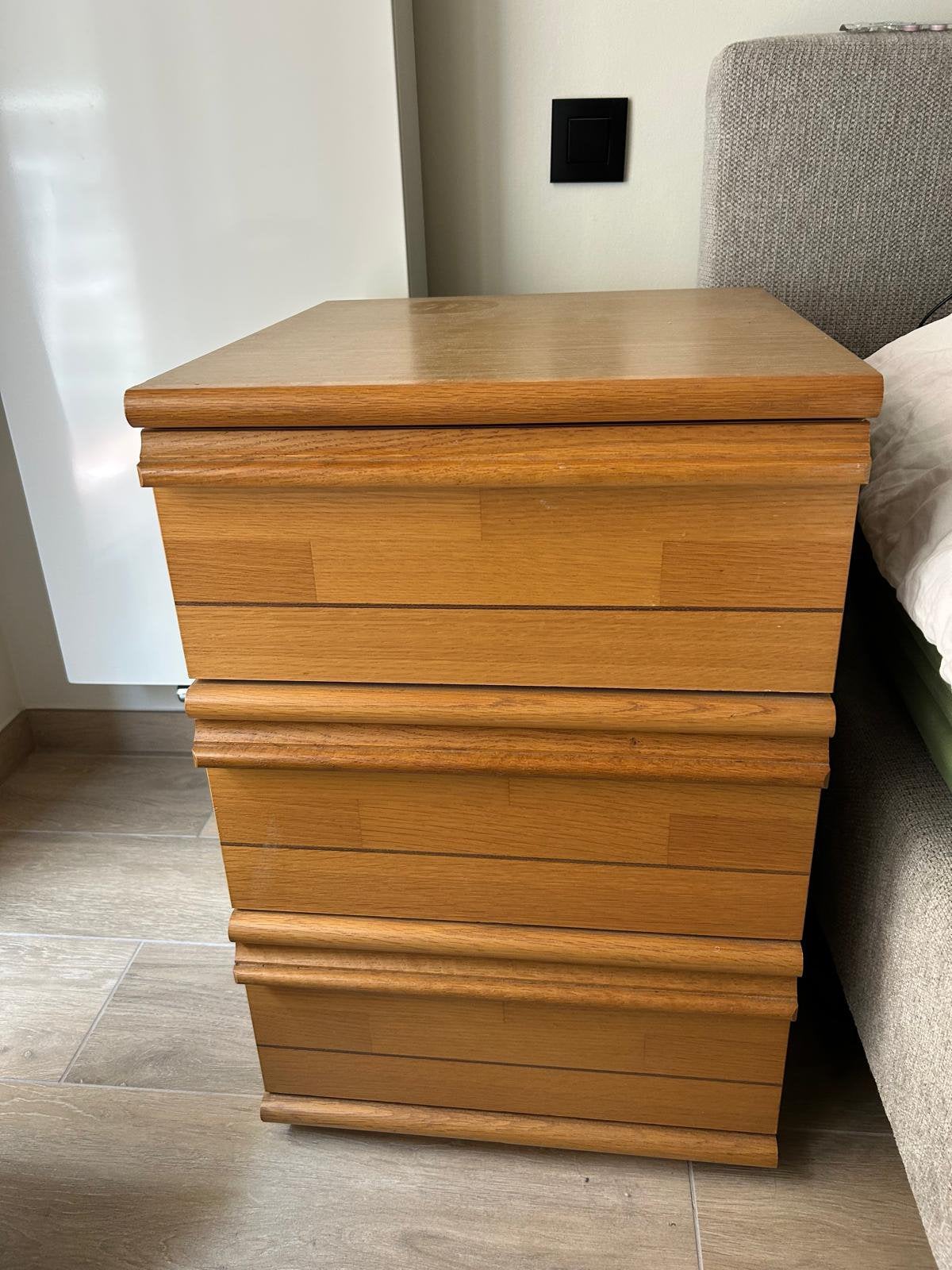 Nachtkasten met 3 laden (2stuks), Enlèvement, Utilisé
