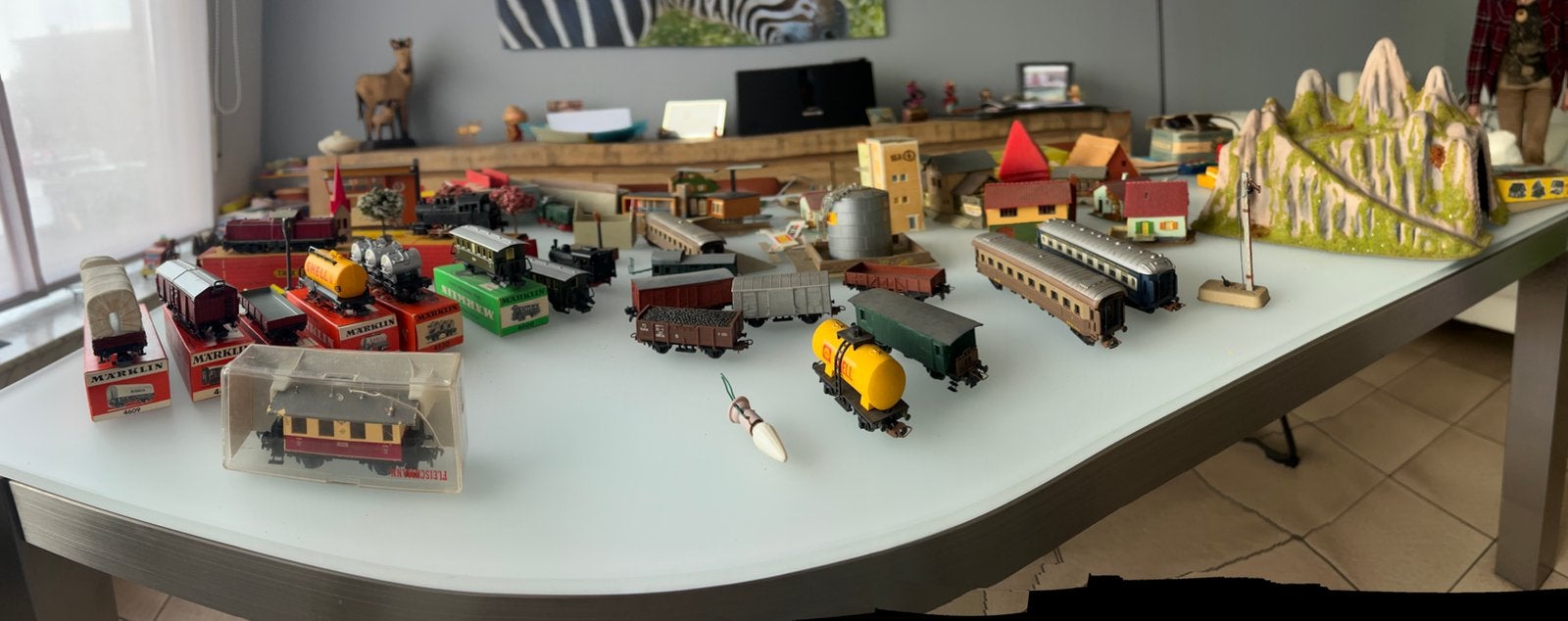Treinen , huisjes, sporen marklin, trix, fleischman, Enlèvement, Utilisé, Train