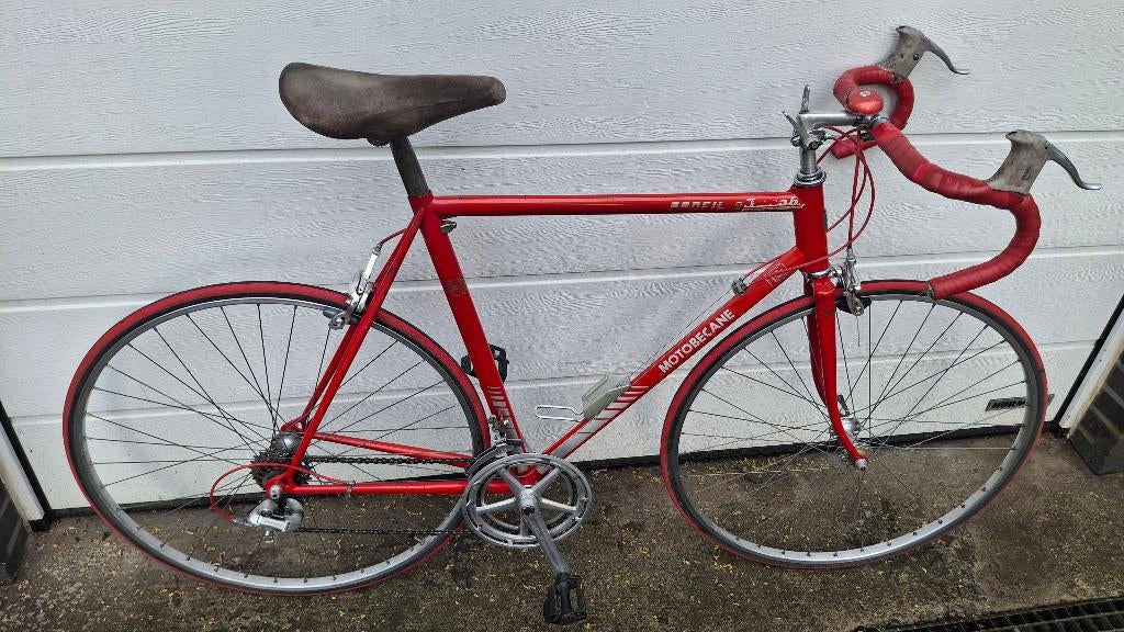 Retro/vintage Motobecane herenfiets koersfiets alles in orde, Fietsen en Brommers, Ophalen, Gebruikt, Velgrem, Versnellingen