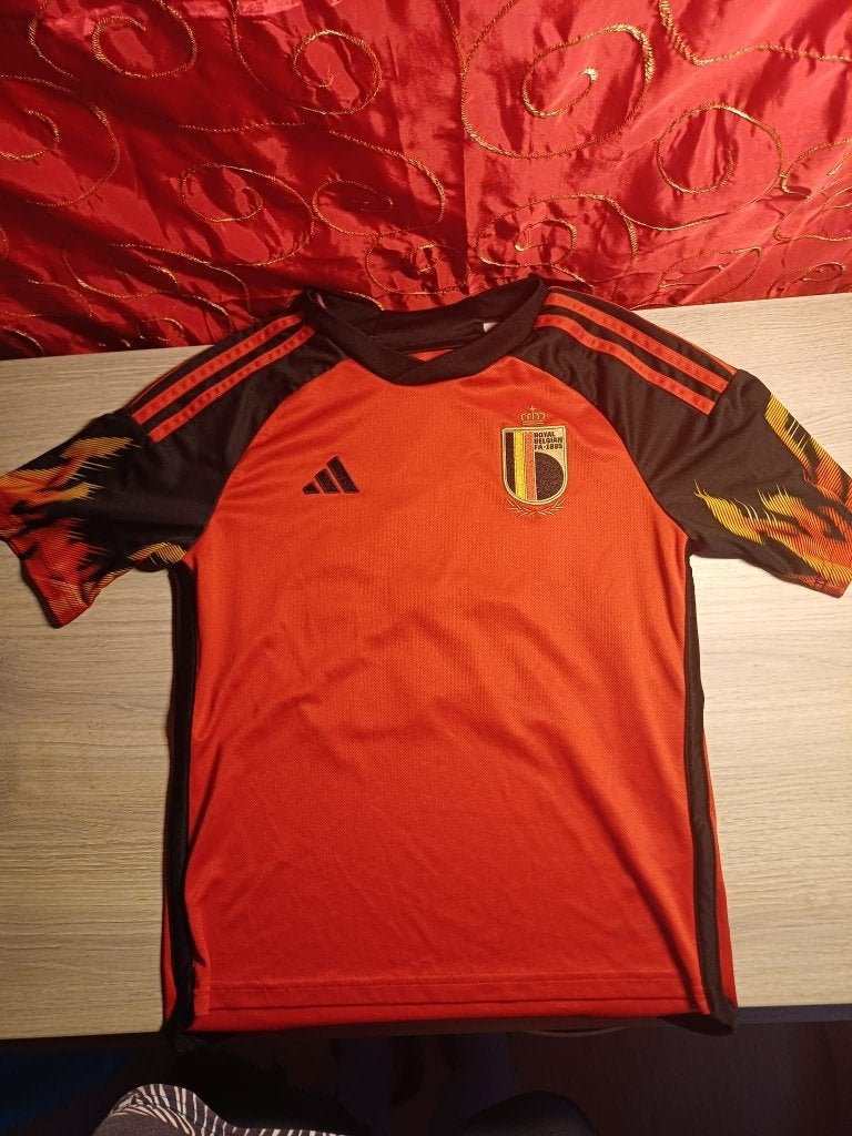Belgisch shirt WK 2022 - E. HAZARD 11/12 jaar, Maat XS of kleiner, Verzenden, Zo goed als nieuw, Shirt