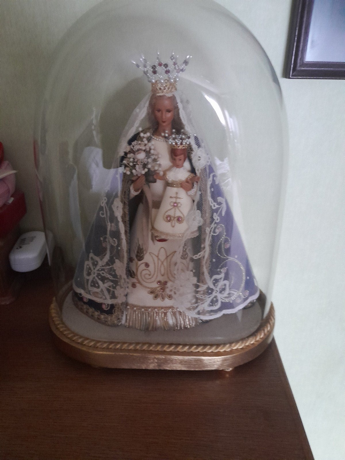 oud Mariabeeldje met kindje, Antiek en Kunst, Antiek | Religieuze voorwerpen, Ophalen
