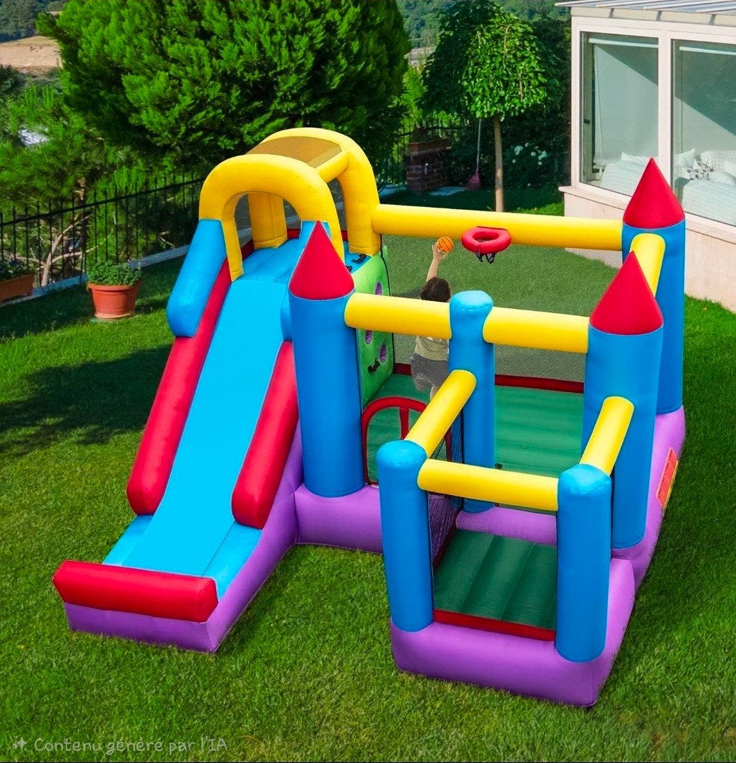 Château gonflable + souffleur + Balles, Kinderen en Baby's, Speelgoed | Buiten | Springkussens