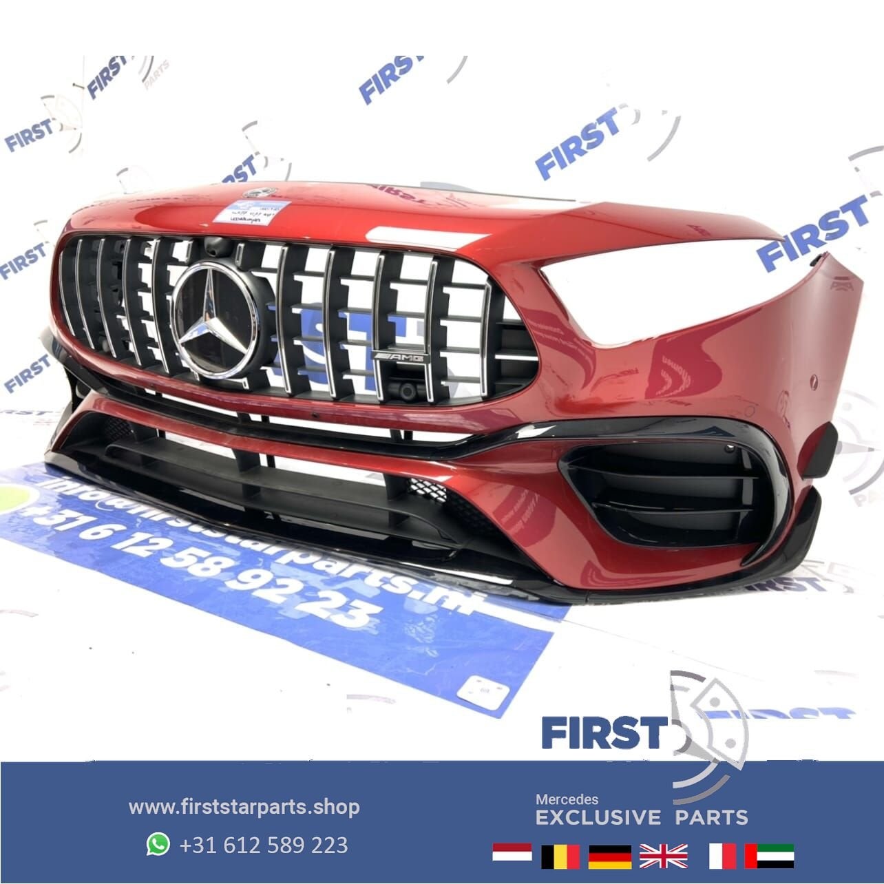 W177 A KLASSE 45 AMG PERFORMANCE VOORBUMPER COMPLEET A45 AER, Gebruikt, -, Voor, Ophalen of Verzenden