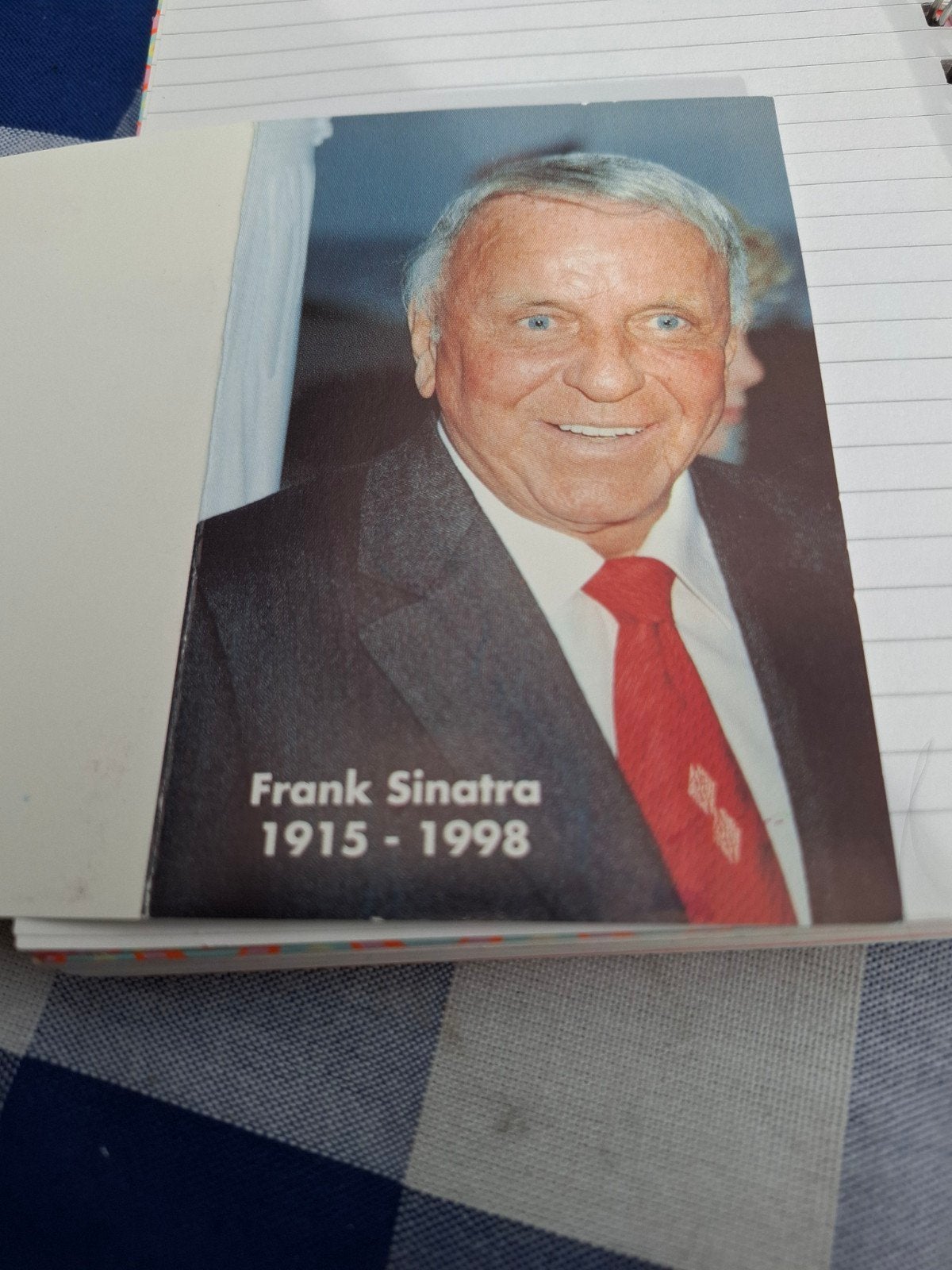 Frank Sinatra zanger, Ophalen of Verzenden, Bidprentje