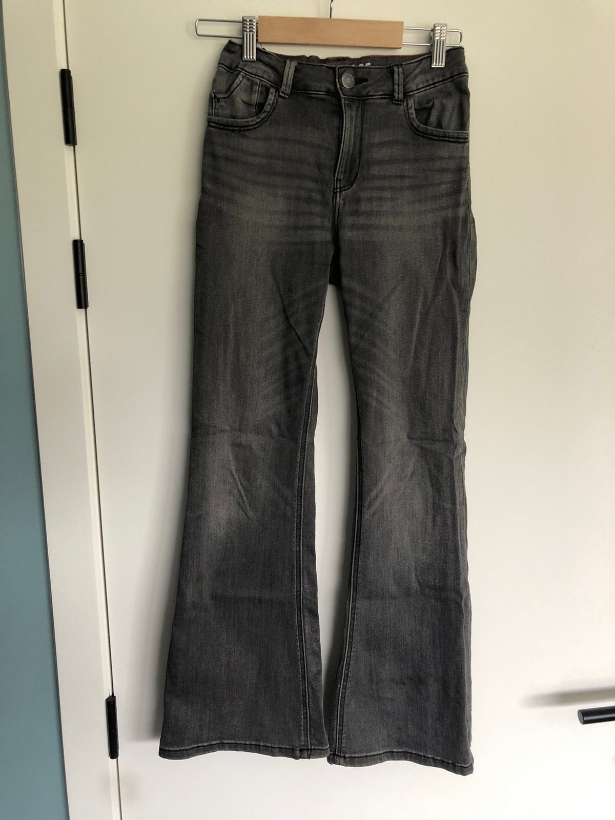 Blue Ridge Flare jeans, zwart, maat 152. Verstelbare taille, Verzenden, Gebruikt, Meisje, Broek