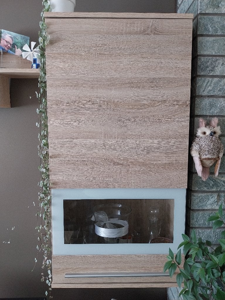 Wandmeubels 2 stuks en een wandrekje in nieuwe staat..., Ophalen, Zo goed als nieuw, Glas
