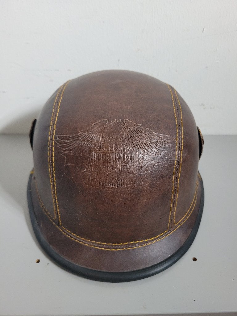 demi casque Harley Davidson cuir design XL, Motos, Enlèvement ou Envoi, Utilisé