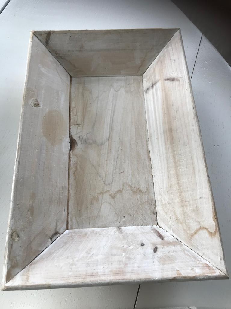 Houten dienschotel - plateau, Huis en Inrichting, Woonaccessoires | Dienbladen, Ophalen of Verzenden, Gebruikt