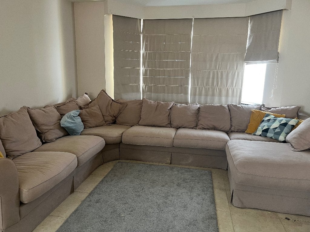 Dubbele hoeksalon - Gratis, Huis en Inrichting, Ophalen, Gebruikt, Stof