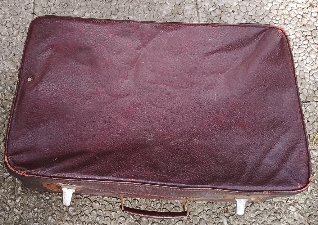 Oude koffer in zacht leder  50*33*16 cm., Ophalen, Gebruikt, 50 tot 60 cm, Leer