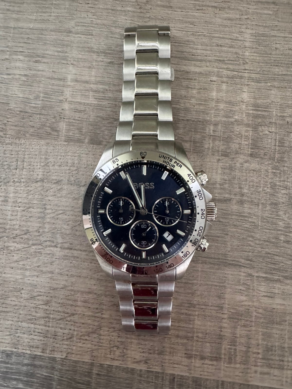 Boss horloge, Bijoux, Sacs & Beauté, Montres | Hommes, Montre-bracelet, Autres marques, Enlèvement ou Envoi, Utilisé