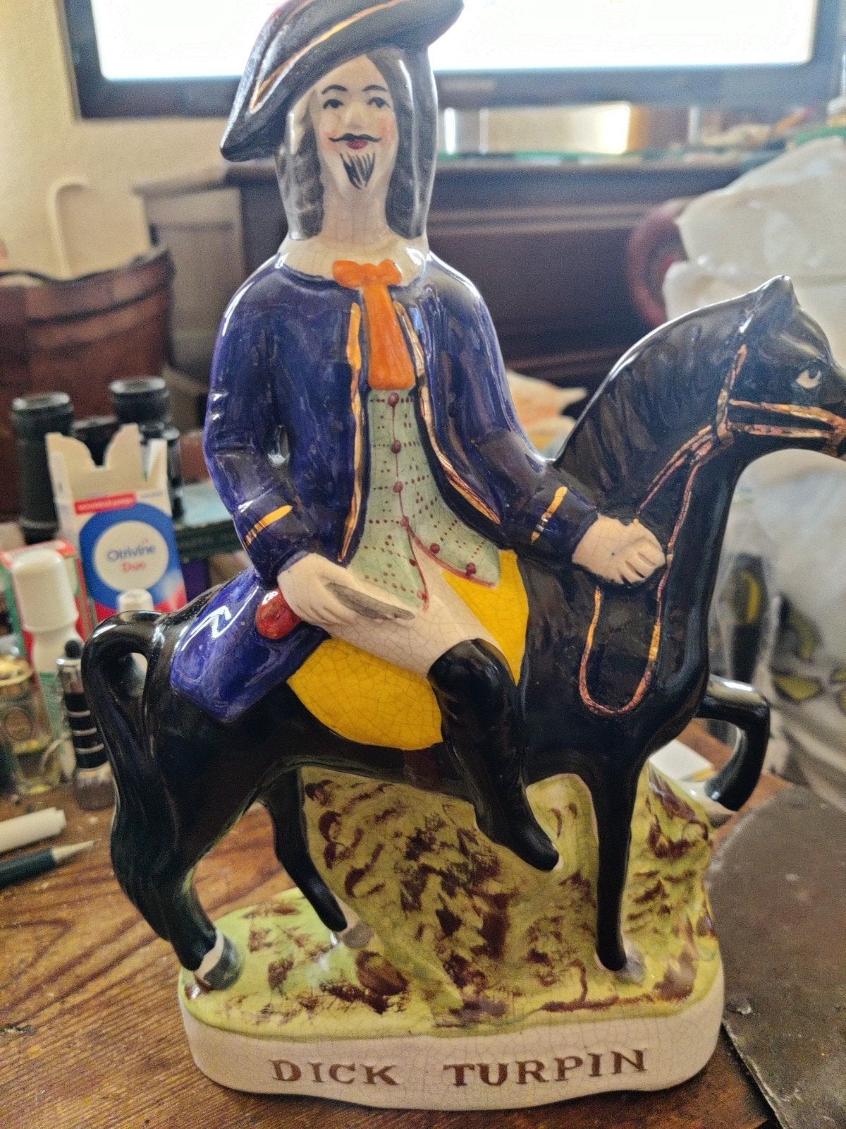 Staffordshire 'Dick Turpin' porcelijn., Ophalen of Verzenden, Zo goed als nieuw, Mens
