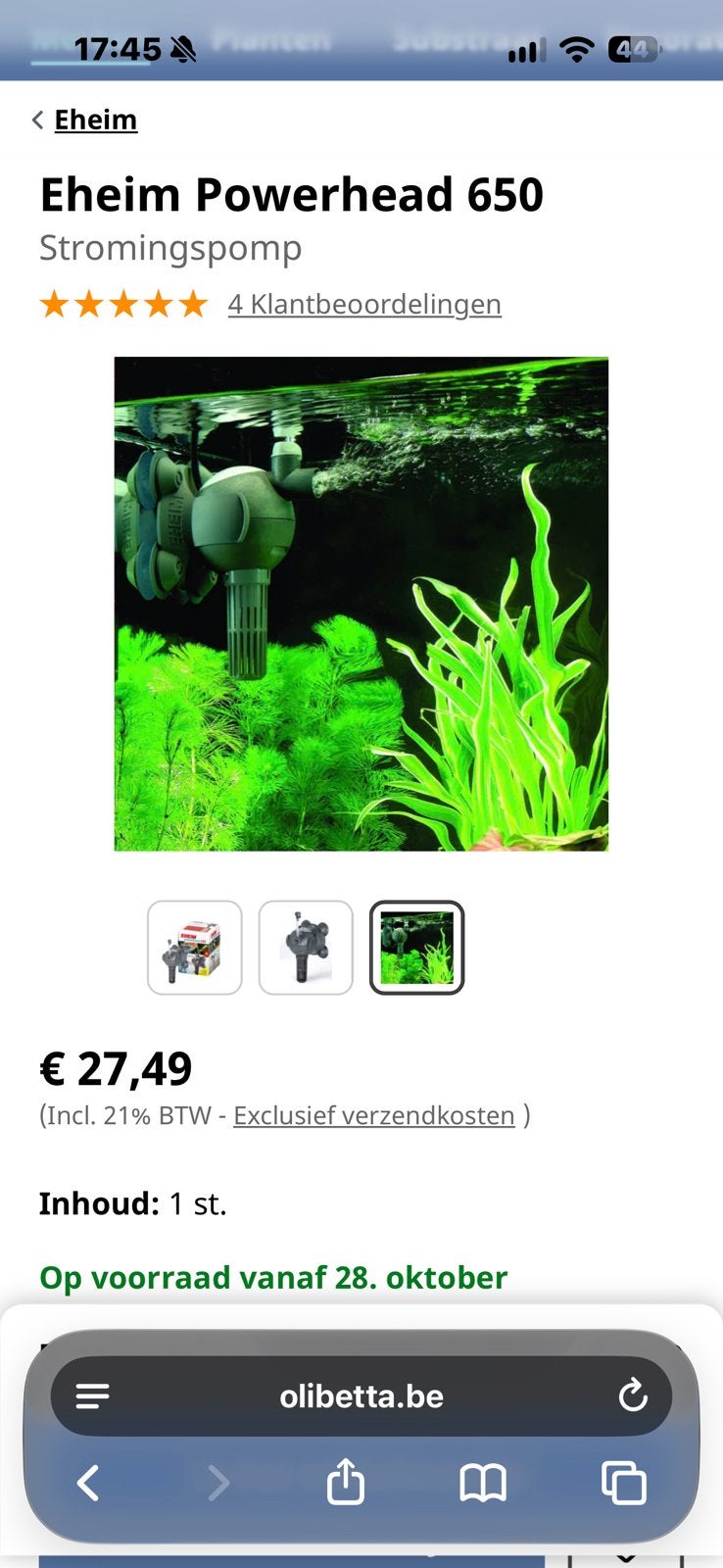 EHEIM Powerhead 650 Aquarium stromingspomp, Enlèvement ou Envoi, Pompe, Utilisé, Eheim