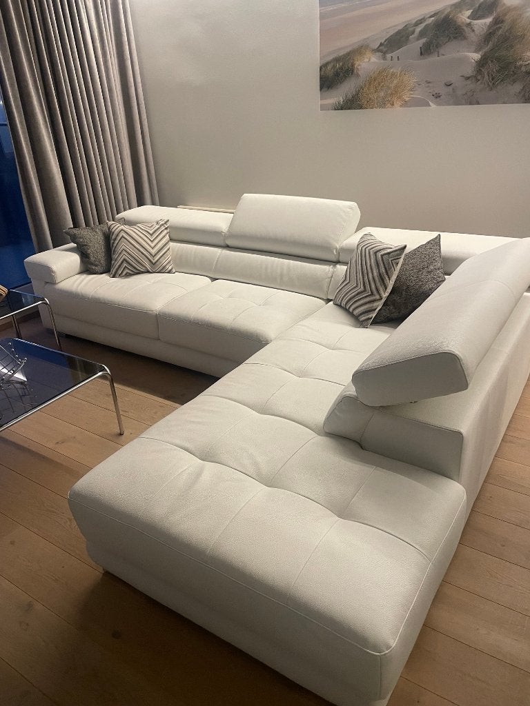 Zetel lederlook 2,5zit + aanbouw, Huis en Inrichting, Ophalen, 150 tot 200 cm, Modern eigentijds, 150 cm of meer