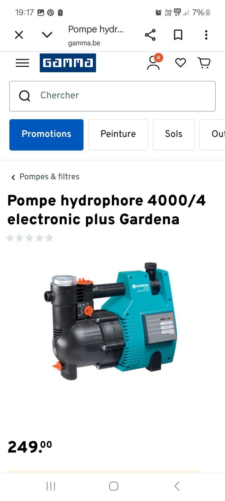 pompe hydrophore gardena, Enlèvement, Comme neuf, Électrique, Pompe pour citernes d'eau de pluie