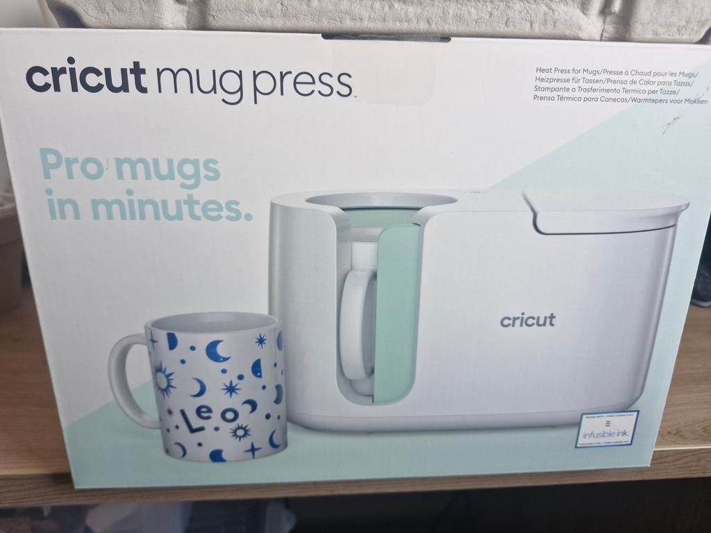Cricut mug press, Ophalen, Zo goed als nieuw, Stickers en Plaatjes