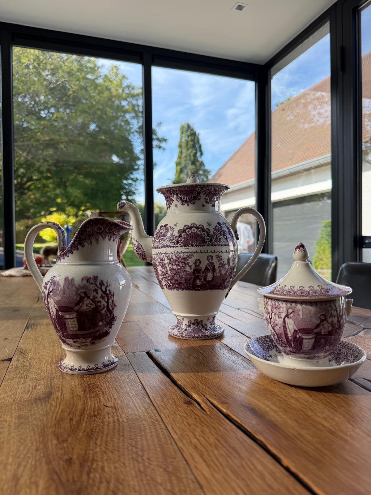 Antiek JBCappellemans Jemappes “Orphans” set aardewerk, Enlèvement