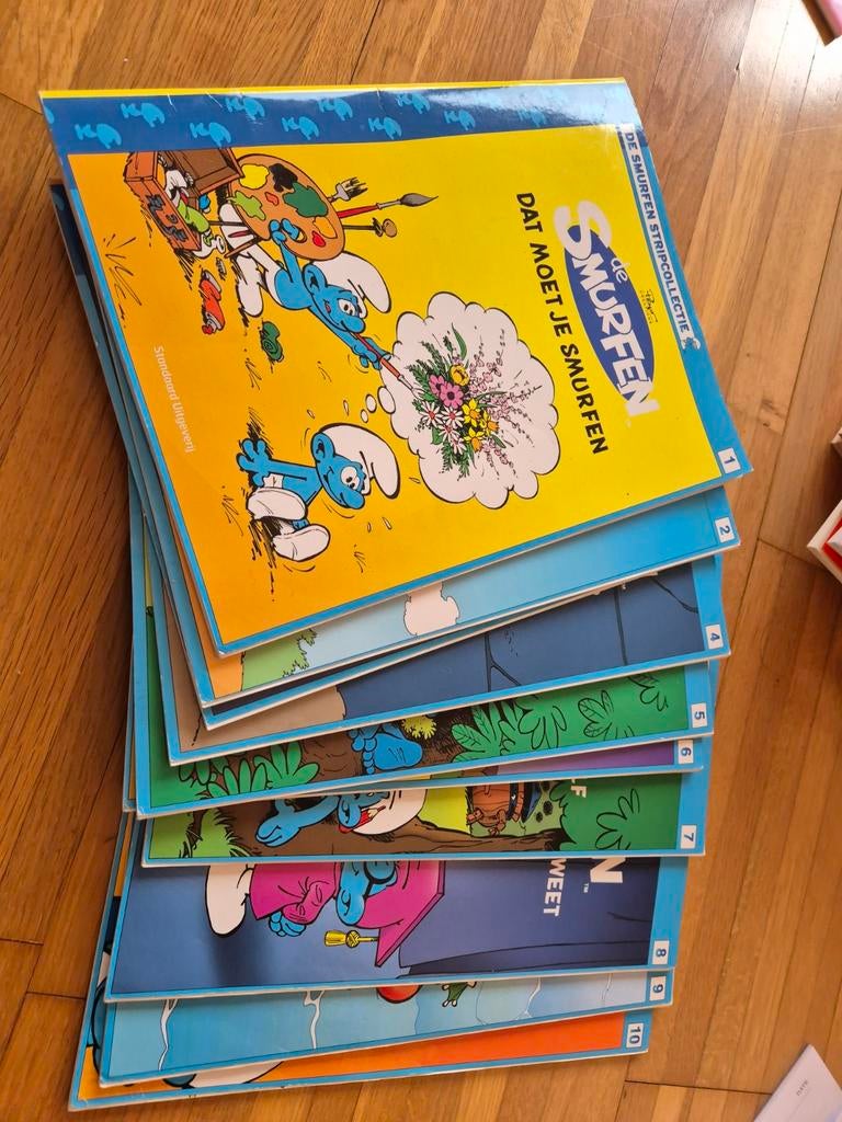De eerste 10 nummers vd smurfen stripcollectie HLN, Boeken, Ophalen