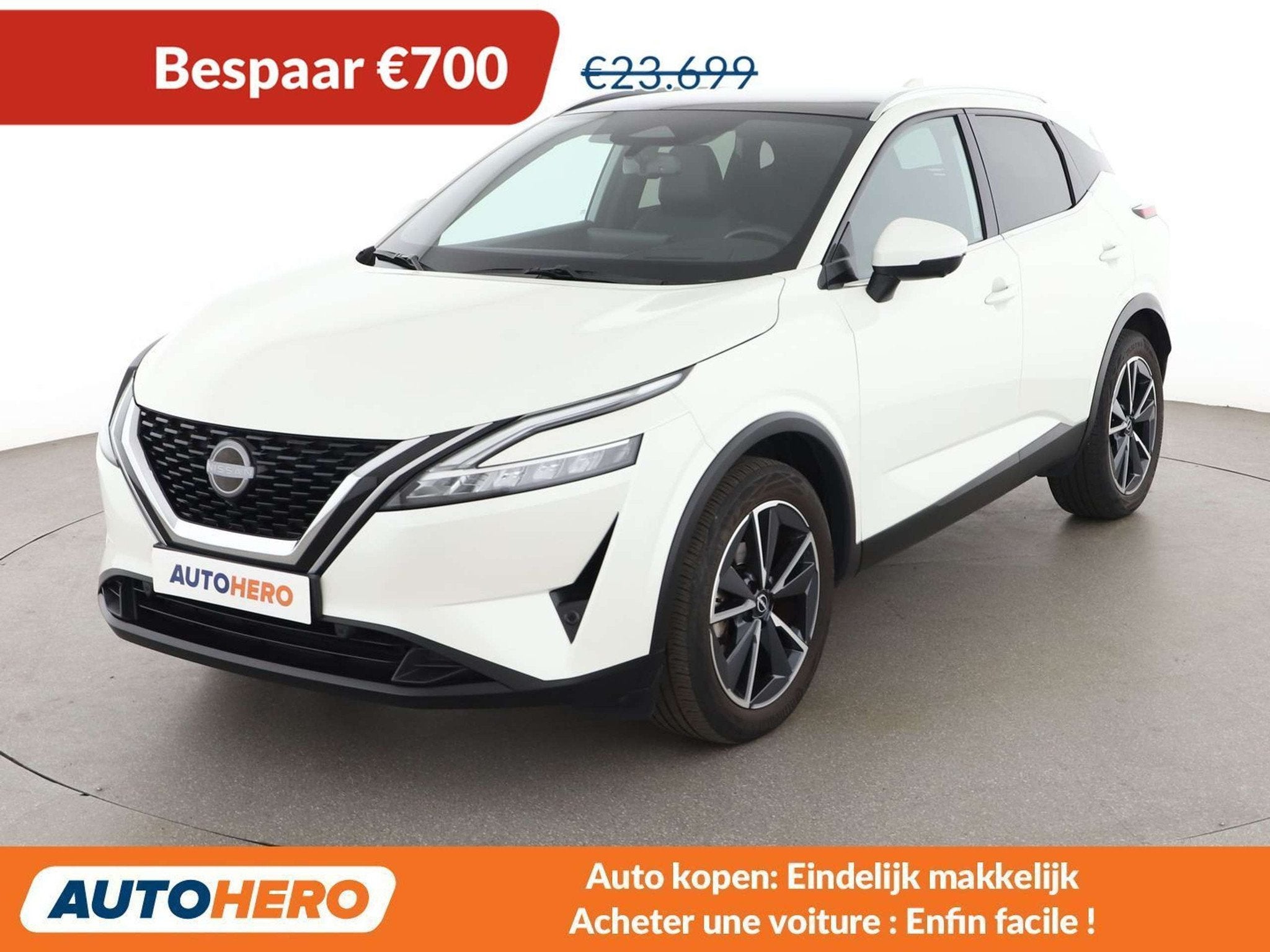 Nissan QASHQAI 1.3 DIG-T Mild-Hybrid Tekna (bj 2023), Auto's, Voorwielaandrijving, Gebruikt, Overige brandstoffen, Wit