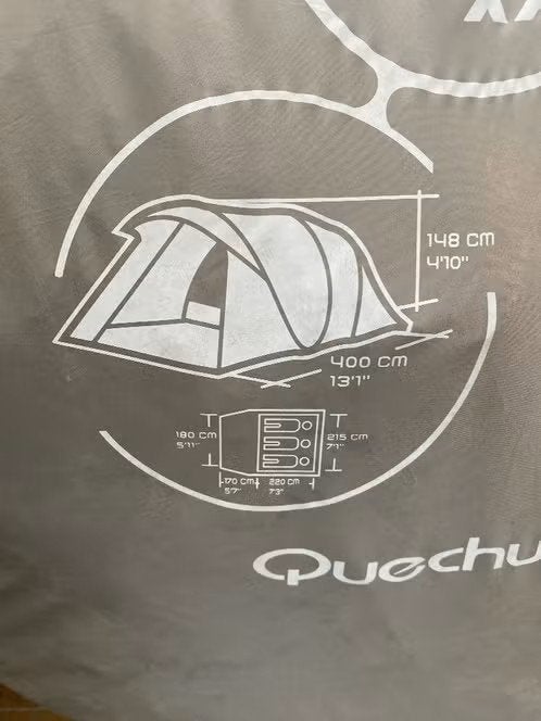 Tent Quechua 2 seconds XXL 3 personen, zeer goede staat!, Caravanes & Camping, Enlèvement, Comme neuf, Jusqu'à 3