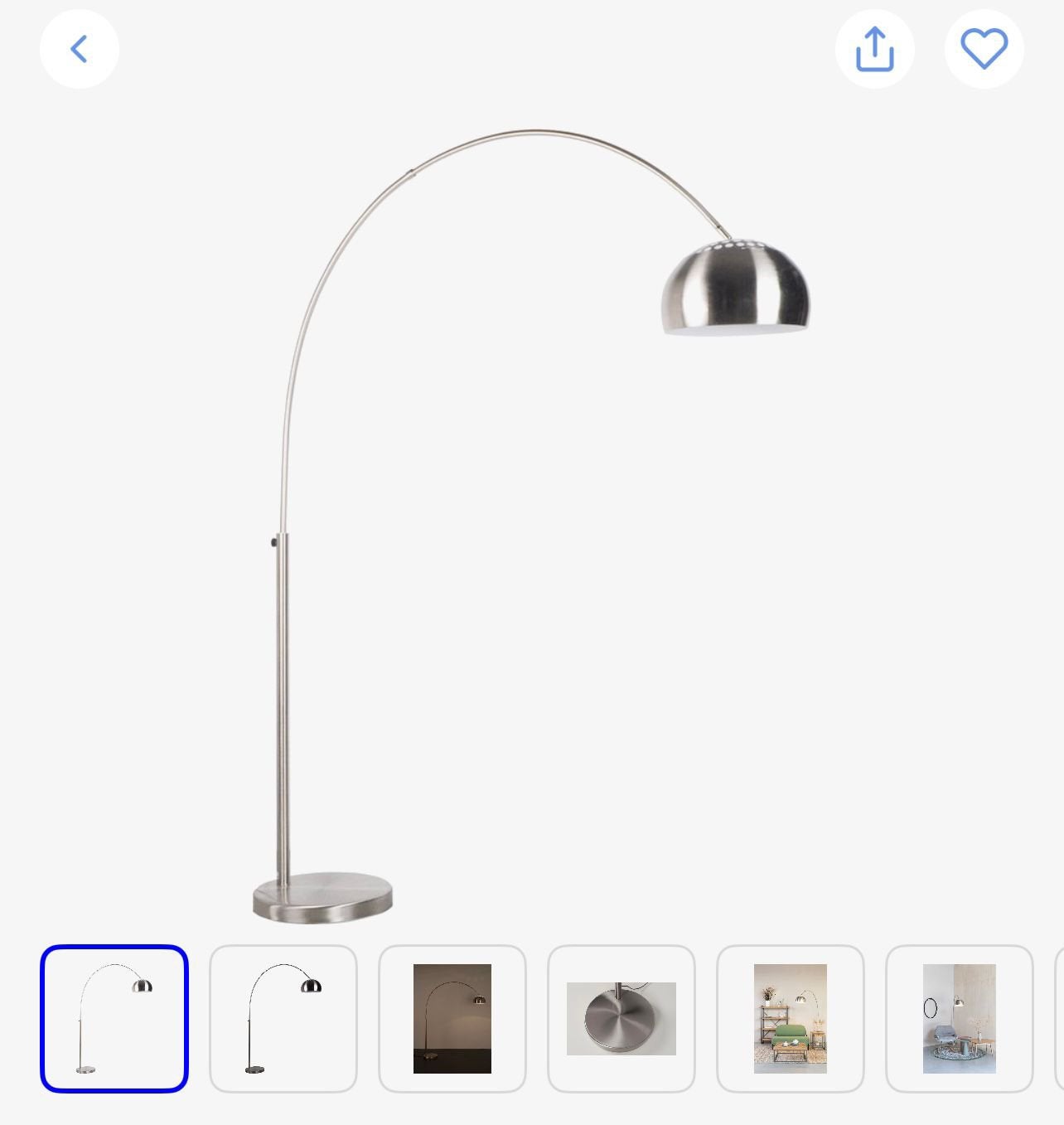 Staanlamp/ booglamp, Huis en Inrichting, Ophalen, Nieuw, Metaal