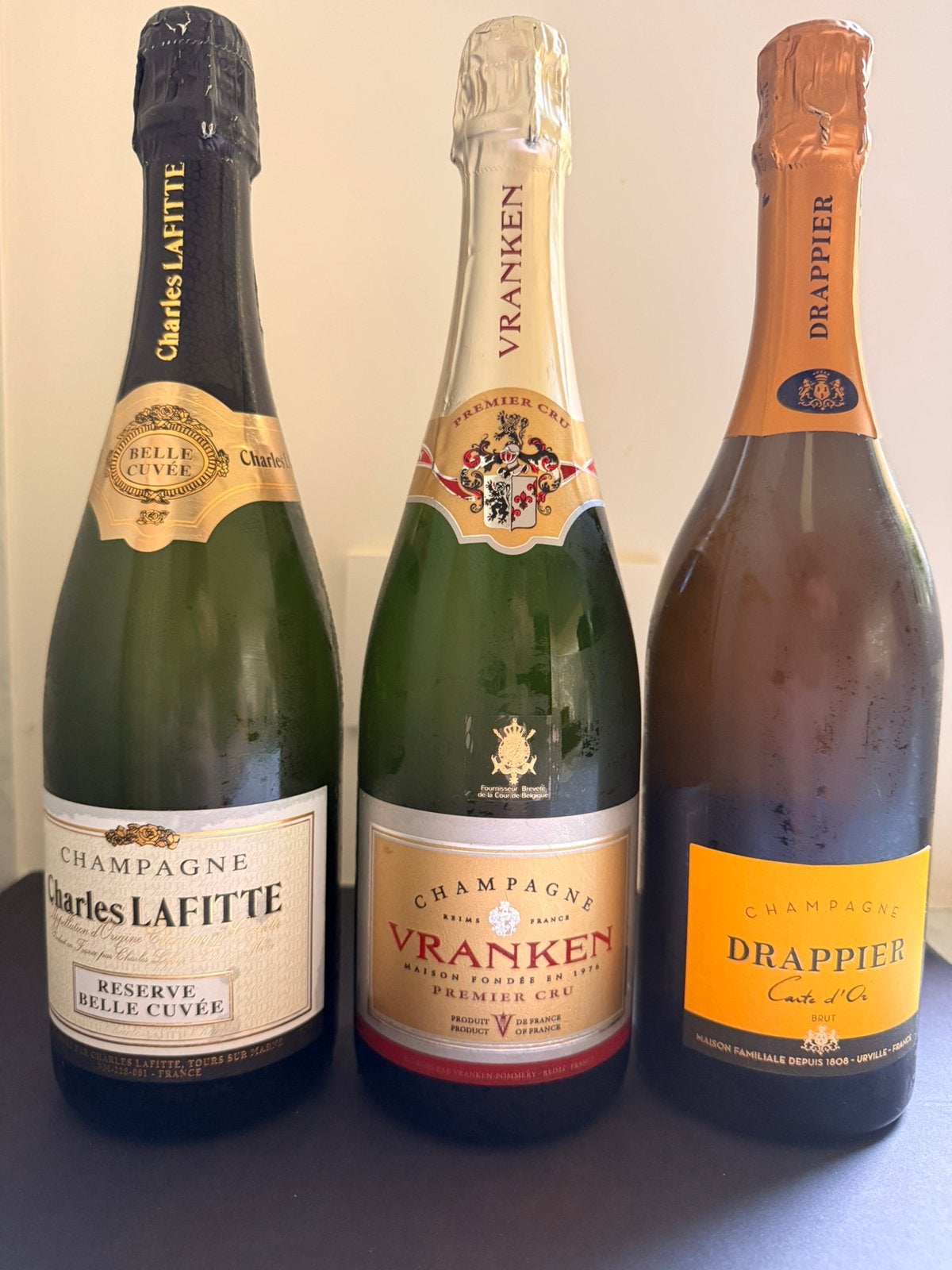 Champagne (3 flessen), Ophalen, Nieuw, Frankrijk, Champagne