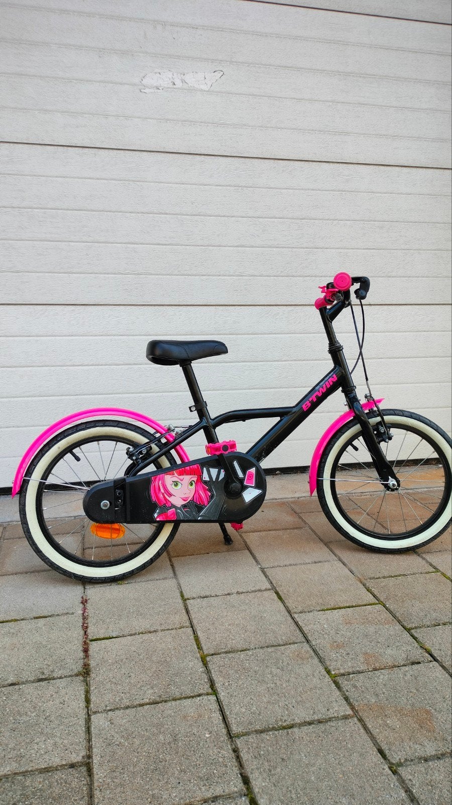 Meisjes fiets 16 inch B’twin 500, Enlèvement, Comme neuf, Stabilisateurs