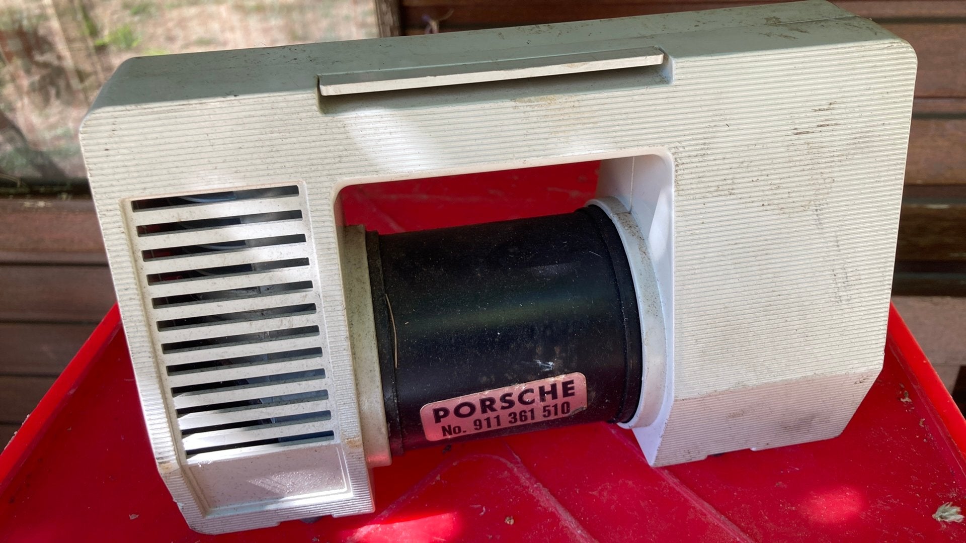 Zeldzame Vintage Porsche 911361510 Draagbare Luchtcompressor, Ophalen, Zo goed als nieuw